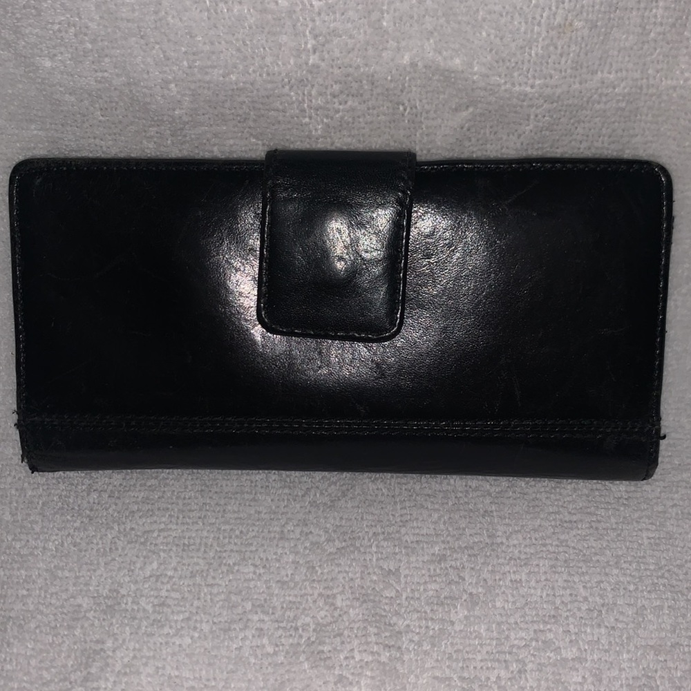 Vintage Black Leather Bi-fold Wallet
